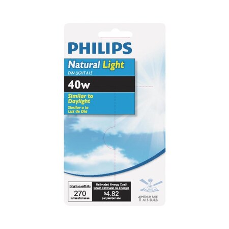 Philips Philips 40 W A15 Appliance Incandescent Bulb E26 (Medium) Natural Light 536078